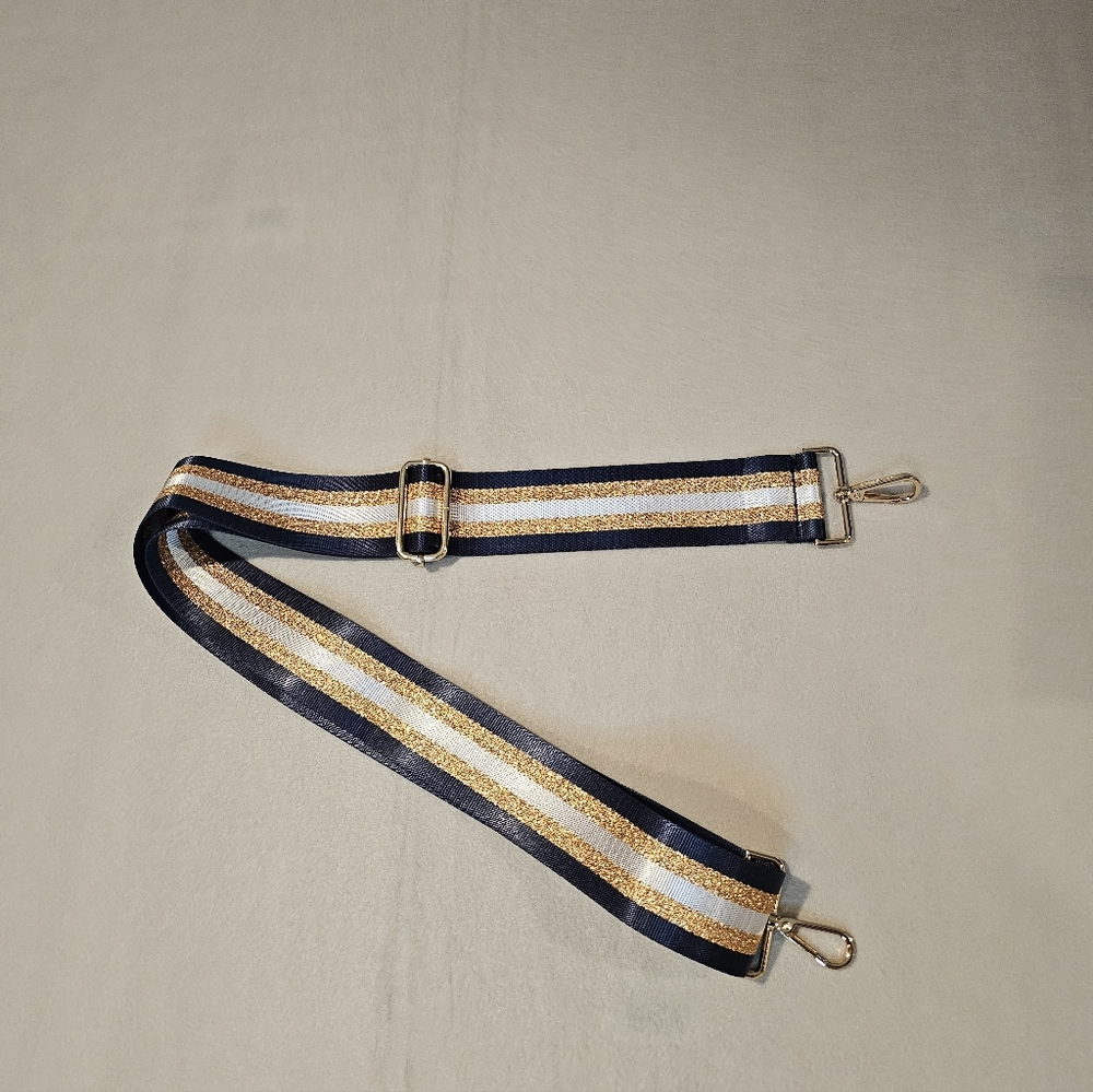 Stylish Blue, White and Gold Adjustable Strap